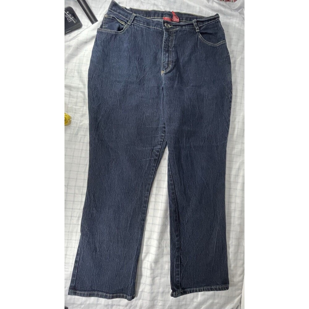 Mossimo Plus Womens 18W Average Bootcut Jeans Dark Wash Stretch Blue Denim